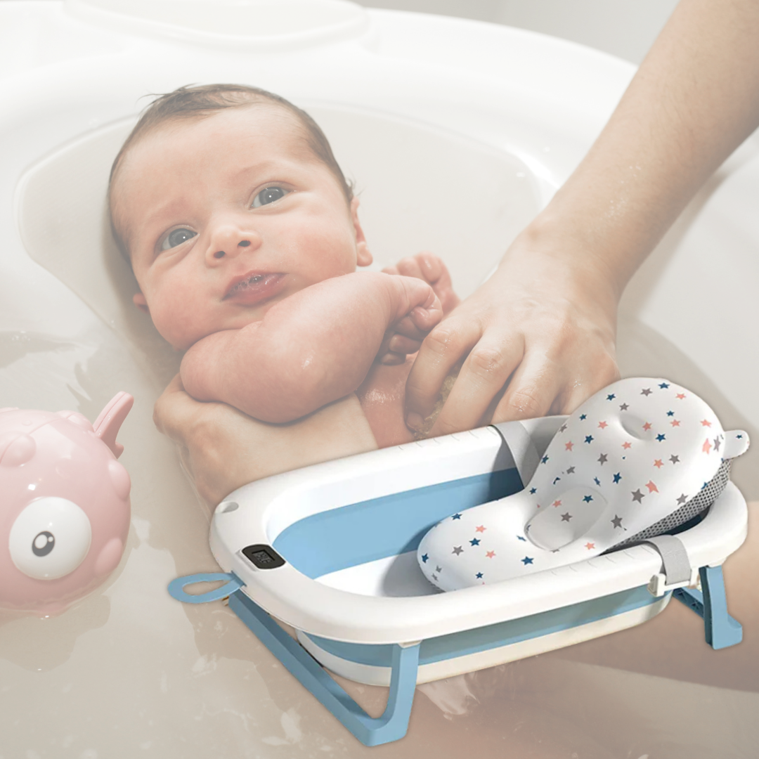 🛁 Bañera Plegable para Bebé con Pantalla de Temperatura – Seguridad y Comodidad en Cada Baño 👶💦