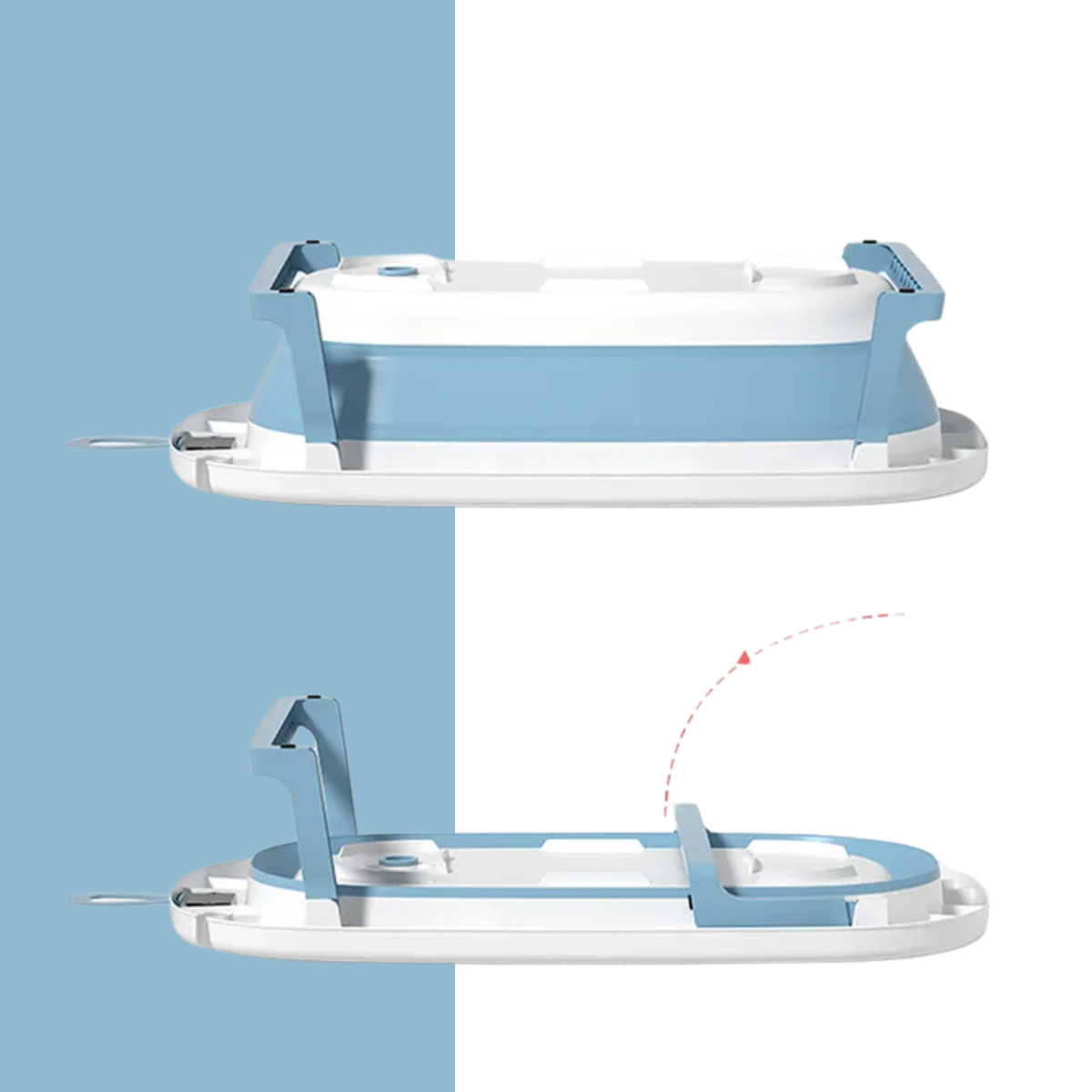Bañera Plegable con Almohadilla Ergonómica | Seguridad y Comodidad para el Baño del Bebé.